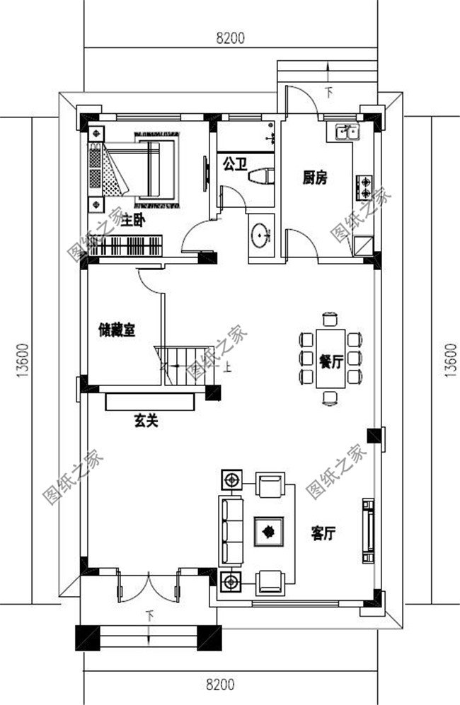 農(nóng)村小戶型自建房設(shè)計(jì)圖